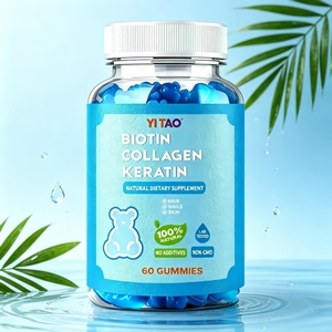 Caramelos blandos de biotina con vitaminas y minerales de marca propia OEM - favorecen el crecimiento del cabello, la salud de la piel y las uñas - Product Image 2