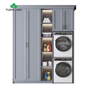 laundry room balcony plywood laundry cabinet for home washing machine cabinets