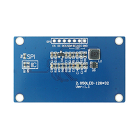 Módulo de Pantalla PMOLED de 2.05 Pulgadas, Resolución 128*32, Pantalla Blanca, Controlador SSD1309, Módulo de 7 Pines, Compatible con Interfaz SPI/I2C