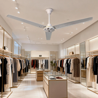 80W 3-Blatt 56-Zoll AC-Motor Metall-Deckenventilator Langlebig Starker Wind Geräuscharmer Betrieb Energiesparende Klasse A Energieeffizienz für den Hausgebrauch