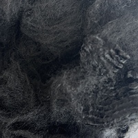 Fibre de polyester siliconée creuse HCS noire recyclée de qualité supérieure pour rembourrage de coussins de canapé robustes
