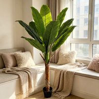 Umweltfreundliche Hochzeitsdekorationen Künstlicher Bananenbaum Langlebiger Kunstbaum für Außen- und Innenbereich Bar Büro Heim Dekorationsartikel
