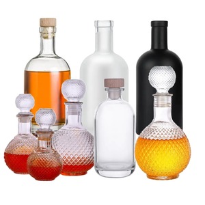 Thiết kế mới nhỏ dày dưới Brandy Vodka Tequila với niêm phong cao su nút chai Glass Tinh Thần Rượu chai với hộp - Product Image 3