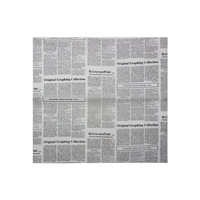 Papier d'emballage translucide pour fleurs fait main Xi Hua Nong Han Su English Newspaper HSYWB Modèle 57x57cm pour emballage cadeau