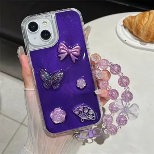 Elegant with chain 3 in 1 Hybrid For ZTE BLADE A51 A33S A53 with bow tie shockproof phone case
