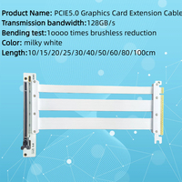 Câble Riser PCIE 5.0 à Angle Droit TISHRIC 10~100 cm pour GPU Gen 5 Montage Vertical X16 Vitesse 128 Go/s Compatible PCIe 4.0