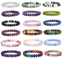 Bracelet en pierre naturelle 8 mm, best-seller, cadeau, bijoux fins, énergie, puissance, bracelet extensible, cristal de guérison, unisexe, anniversaire