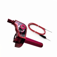 Pièces modifiées pour moto et trottinette électrique : Poignée d'accélérateur rotative CNC Gatling, Ensemble de guidon avec grande poignée d'accélérateur rotative