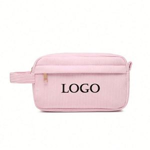 Bolsa de Maquillaje de Pana Personalizable al por Mayor, de Gran Capacidad, Nueva, Simple, Portátil, para Chicas, con Diseño de Dibujos Animados, Estilo INS - Product Image 1