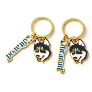 Factory High Quality Customise 3d Embossed Business Gift Keyring Enamel Logo Souvenir Metal Keychain Accessories