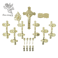 H9003 Juego de asas para ataúd estilo europeo, superventas a precio económico, proveedor chino, asa de plástico clásica para decoración de ataúdes