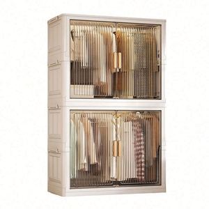 Haogle Vente en gros de boîtes de rangement modernes pliables rectangulaires en PP moulé par injection pour salon, chambre, vêtements, livres, jouets 35L - Product Image 1