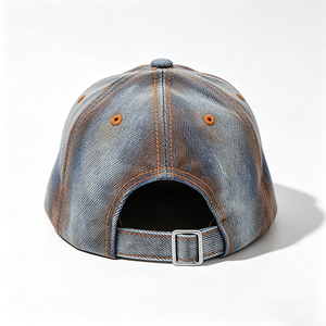 Casquette de baseball vintage délavée non structurée, design arrière incurvé, unisexe, effet dégradé vieilli, ajustable, 6 panneaux, streetwear - Product Image 4
