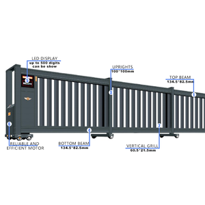 <span class=keywords><strong>Portail</strong></span> Rétractable Moderne en Aluminium Robuste pour la Sécurité des Allées Commerciales – Vente Directe Usine, Haute Qualité, Résistant aux Intempéries - Product Image 6
