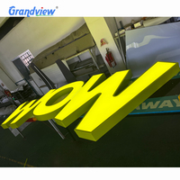 Enseigne lumineuse en lettres 3D LED personnalisée pour l'extérieur, lettres en relief LED pour enseigne de logo d'entreprise
