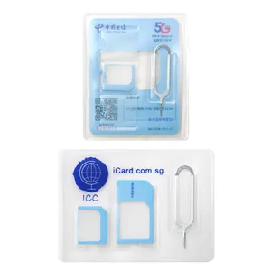 Bán buôn nóng bán tùy chỉnh PVC nhựa Micro Nano Sim chủ thẻ trường hợp với kim loại pin