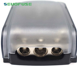 Borne de distribution d'alimentation audio pour voiture Bloc de fusibles 60A 4 entrées <span class=keywords><strong>3</strong></span> sorties Porte-fusible ANL avec couvercle anti-poussière - Product Image 5