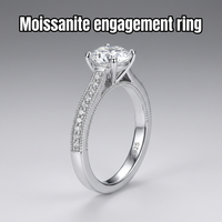Bague vintage en moissanite, argent sterling 925, VVS1, alliance de mariage personnalisée pour femmes