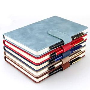 Office Notepad Gift Red Undated Hardcover Journal Customized Brand Logo PU Leather Notebook - Product Image 6