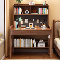 Escritorio Ergonómico de Madera Sólida para Computadora con Gestión de Cables Integrada y Diseño Compacto para Dormitorios Estudiantiles y Espacios Pequeños