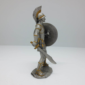 Statuetta Decorativa Spartana in Metallo Finito, Cavaliere Romano Dio della <span class=keywords><strong>Guerra</strong></span>, Eroe Greco - Product Image 1