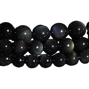 Mode Aaa kwaliteit Natuurlijke Regenboog Obsidiaan Ronde Kralen Natuursteen Kralen Voor DIY Armbanden Sieraden