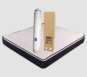 Matelas à ressorts ensachés 23 cm, tissu tricoté, latex naturel, bordure en velours, mousse haute densité, emballage en rouleau, taille Queen - Product Image 1