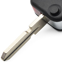 Carcasa de Repuesto para Llave de Coche Plegable de 1 Botón con Control Remoto, 4 Pistas y Luz