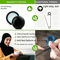 Direkt vom Hersteller: Farbenfrohe Runde Matte Hijab-Magnetschnallen, Starke Magnetische Schalclips ohne Verhaken für Damenmode im Großhandel