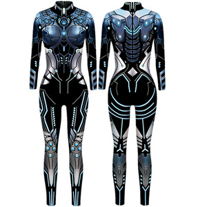 Setelan jumpsuit ukuran Plus untuk pria, kostum robot besi TV & Film, playsuit penampilan Superhero Halloween untuk pria - Product Image 2