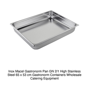 Recipiente para Alimentos GN 2/1 de Acero Inoxidable 18/10, 65 × 53 × 10 h cm, 3370 g, Inox, Macel - Product Image 2