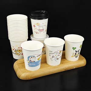 Gobelet jetable <span class=keywords><strong>en</strong></span> <span class=keywords><strong>carton</strong></span> blanc simple couche, épaissi, écologique, enduit de PE, résistant aux fuites pour vin, dîner, thé, eau - Product Image 5