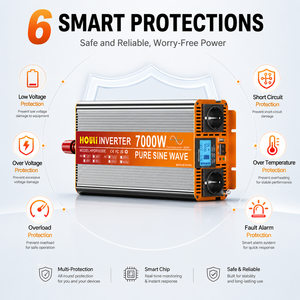 <span class=keywords><strong>Inverter</strong></span> a Onda Pura HOULI 3000W 4000W 5000W 6000W 7000W di Picco da DC <span class=keywords><strong>12V</strong></span> 24V 48V 60V a AC <span class=keywords><strong>220V</strong></span> per Impianti Off-Grid, Certificato CE ROHS - Product Image 6