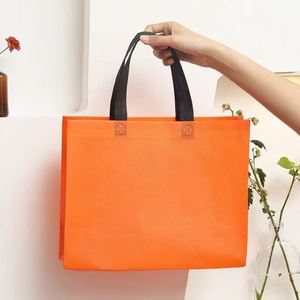 Bolsas Plegables de Tela No Tejida de Color Sólido Personalizadas al por Mayor para Tiendas y Supermercados - Product Image 1