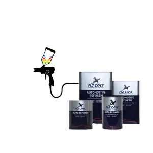 Colorful auto paint with hardener and thinner solvent for car refinish