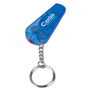 <b>Custom</b> Logo Light Whistle <b>Custom</b> <b>Keychain</b> With a Push Button Activated Bright Red Light and a Loud Whistle at the Opposite End - Product Image 6