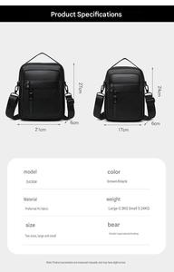 Bolso bandolera impermeable OEM para hombre, de piel sintética, moderno, tipo mensajero. - Product Image 6