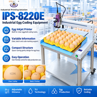 Imprimante codeuse de date IPS-8220E, imprimante jet d'encre pour œufs 600 DPI, machine de numérotation par lots, machine de codage jet d'encre Tij 2.5, WiFi 20 m, code-barres