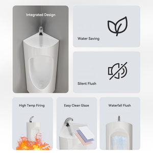 Nhà Máy Giá Gốm Tường Treo Nhà Vệ Sinh Bồn Tiểu Phòng Tắm Nước Savin Bồn Tiểu Bát Cảm Biến Gốm Treo Tường Bồn Tiểu Với Lưu Vực - Product Image 4