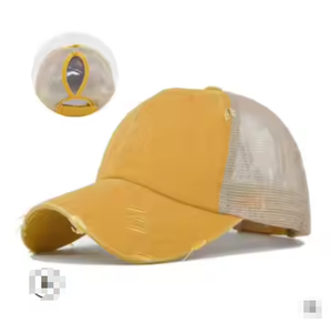 2025 nueva tendencia sombrero de camión de alta calidad malla transpirable deportivo Dobby lavado sombrero de algodón - Product Image 4
