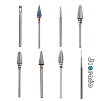 Ensemble de forets à ongles professionnel personnalisé carbure de tungstène de couleur naturelle jeu de forets à ongles manucure