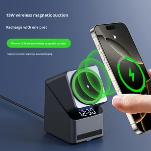 Base de Carga Inalámbrica Magnética Giratoria 4 en 1 Tipo-C de 15W para Escritorio, para Auriculares, para iPhone, para Reloj Inteligente con Carga Rápida - Product Image 6
