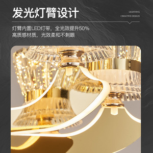 Lámpara de Araña Moderna de Lujo con Cristales, Múltiples Cabezales, Luz LED E27, Lámpara Colgante para Sala de Estar, Diseño Redondo, Iluminación para el Hogar - Product Image 4