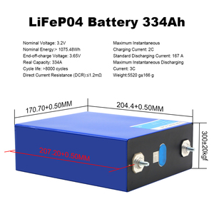 แบตเตอรี่เซลล์ทรงปริซึม LF334 เกรด A MB31 3.2V 314Ah 334Ah ลิเธียมไอออน LFP - Product Image 5