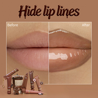 Gloss à lèvres effet miroir brillant six couleurs, effet rosé et repulpant, maquillage nude illuminateur, vente en gros