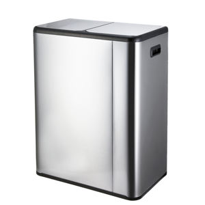 <span class=keywords><strong>Poubelle</strong></span> à pédale rectangulaire <span class=keywords><strong>50</strong></span> <span class=keywords><strong>L</strong></span> pour cuisine, en acier, avec couvercle à fermeture douce, seau intérieur large, pédale large antidérapante, finition métallique - Product Image 3