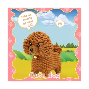 Vendita calda crochet per principianti kit uncinetto animale carino teddy dog uncinetto kit