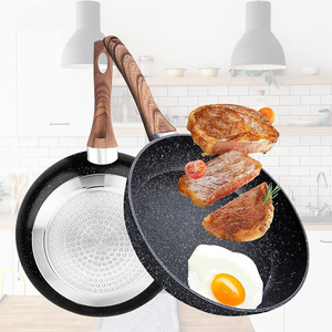 High Quality <b>Ceramic</b> Nonstick Glass Cover Cookware 4-5L Capacity Gas & Induction Forged Aluminium Frying <b>Pan</b> - Product Image 2