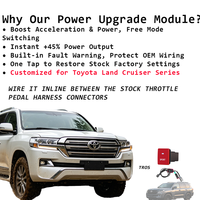 Pengontrol Throttle TROS 4 Mode Mengemudi Peningkat Daya 45% Pedal Akselerator Mobil Khusus untuk Seri Toyota Land Cruiser