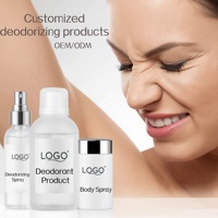 Déodorant solide naturel en spray sans aluminium, anti-transpirant, logo personnalisé OEM, contrôle des odeurs sous les aisselles, vente en gros
